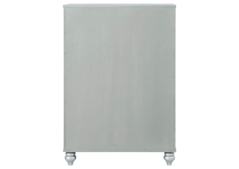 223215 Gunnison 5-drawer Bedroom Chest Silver Metallic