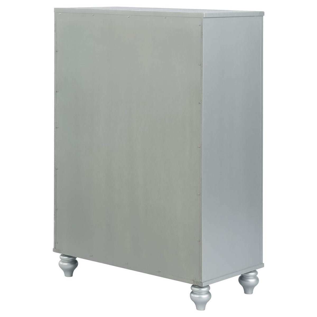 223215 Gunnison 5-drawer Bedroom Chest Silver Metallic