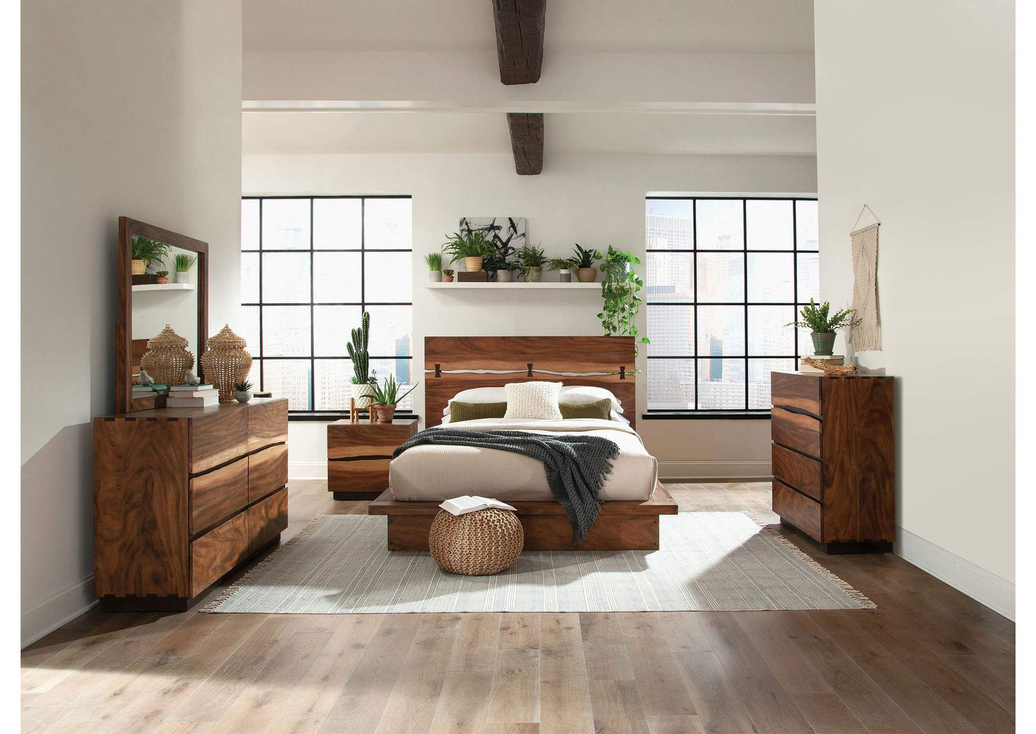 Winslow 5-piece California King Bedroom Set Smokey Walnut