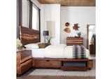 223250SKE Winslow Wood Eastern King Storage Panel Bed Smokey Walnut