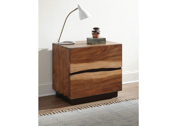 223252 Winslow 2-drawer Nightstand Smokey Walnut