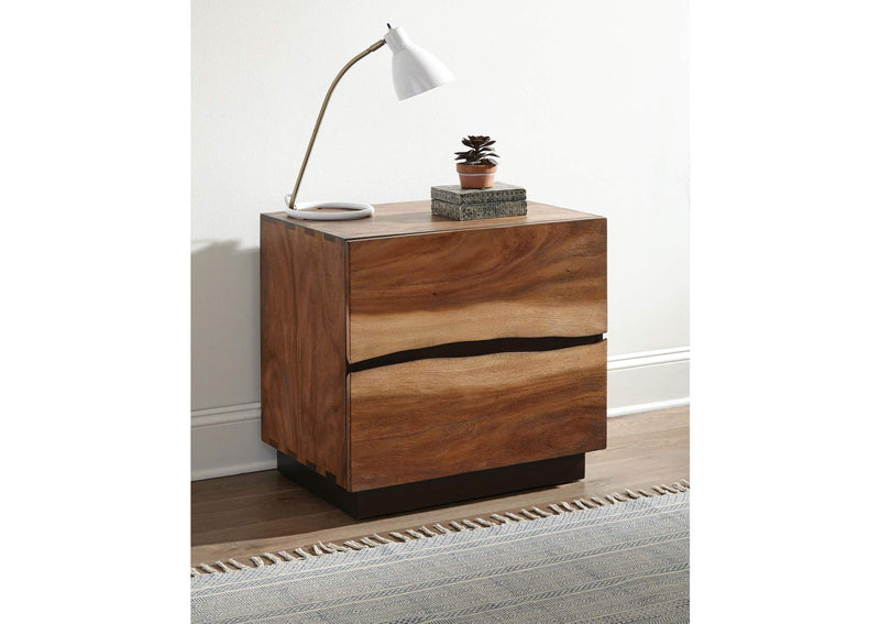 223252 Winslow 2-drawer Nightstand Smokey Walnut