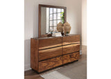 223253M Winslow 6-drawer Dresser with Mirror Smokey Walnut