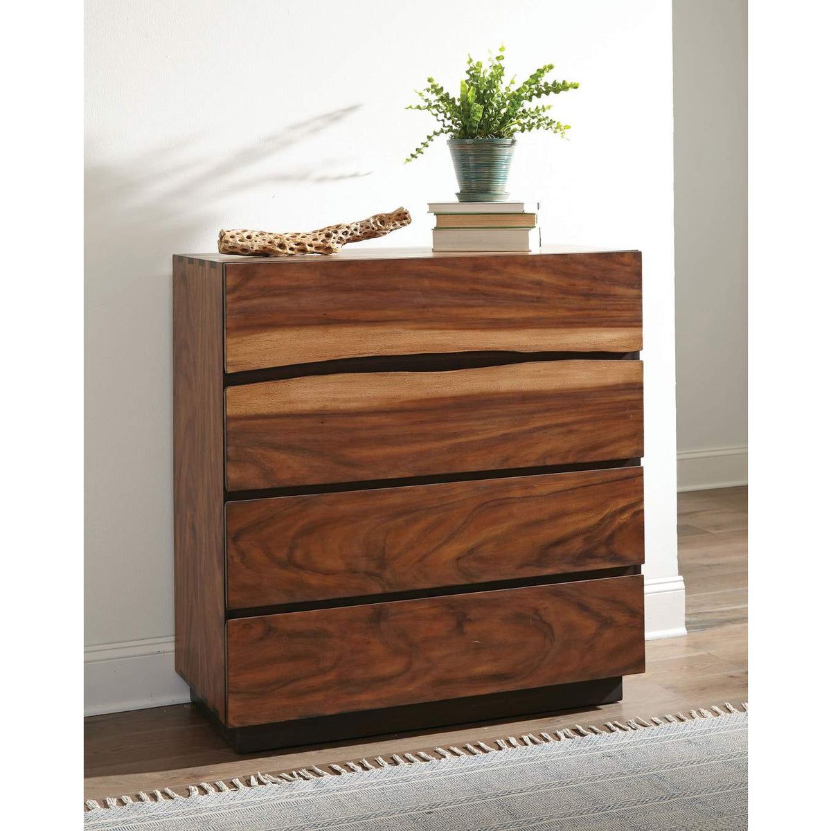 223255 Winslow 4-drawer Bedroom Chest Smokey Walnut