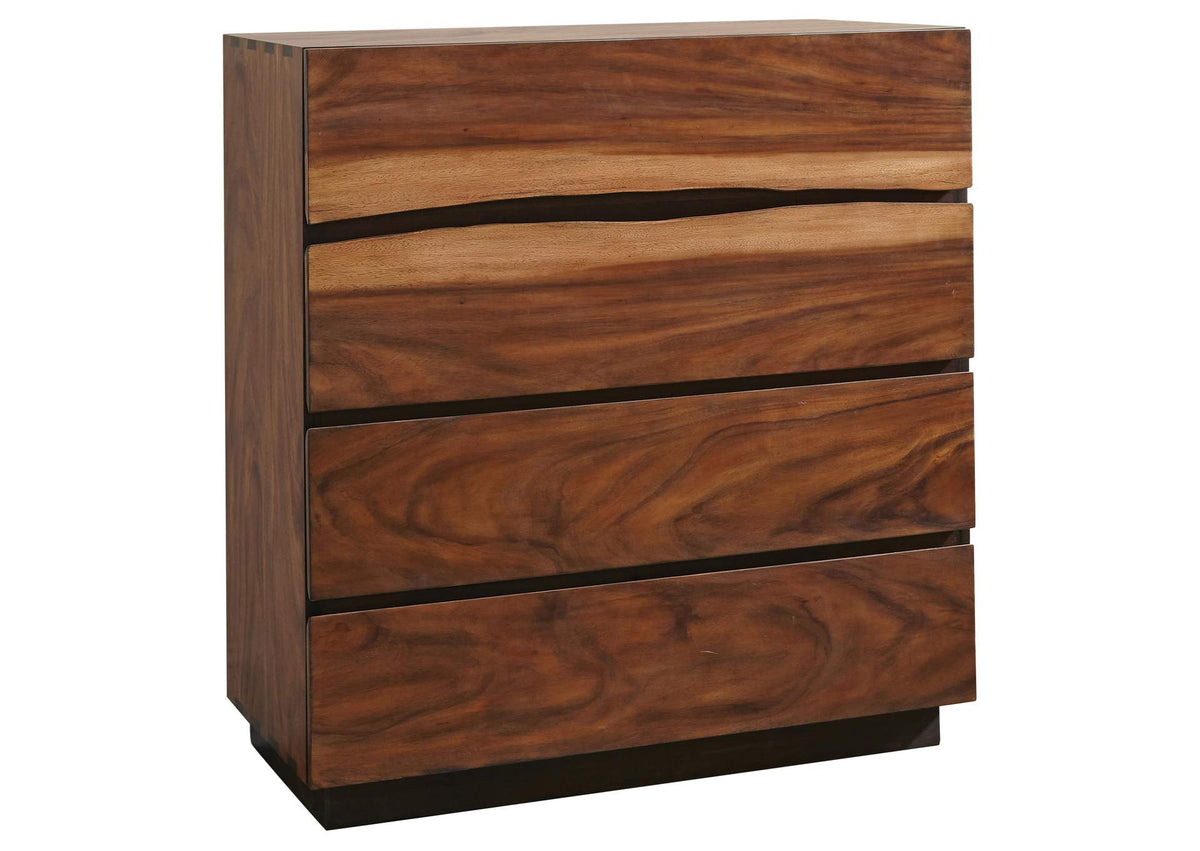 223255 Winslow 4-drawer Bedroom Chest Smokey Walnut