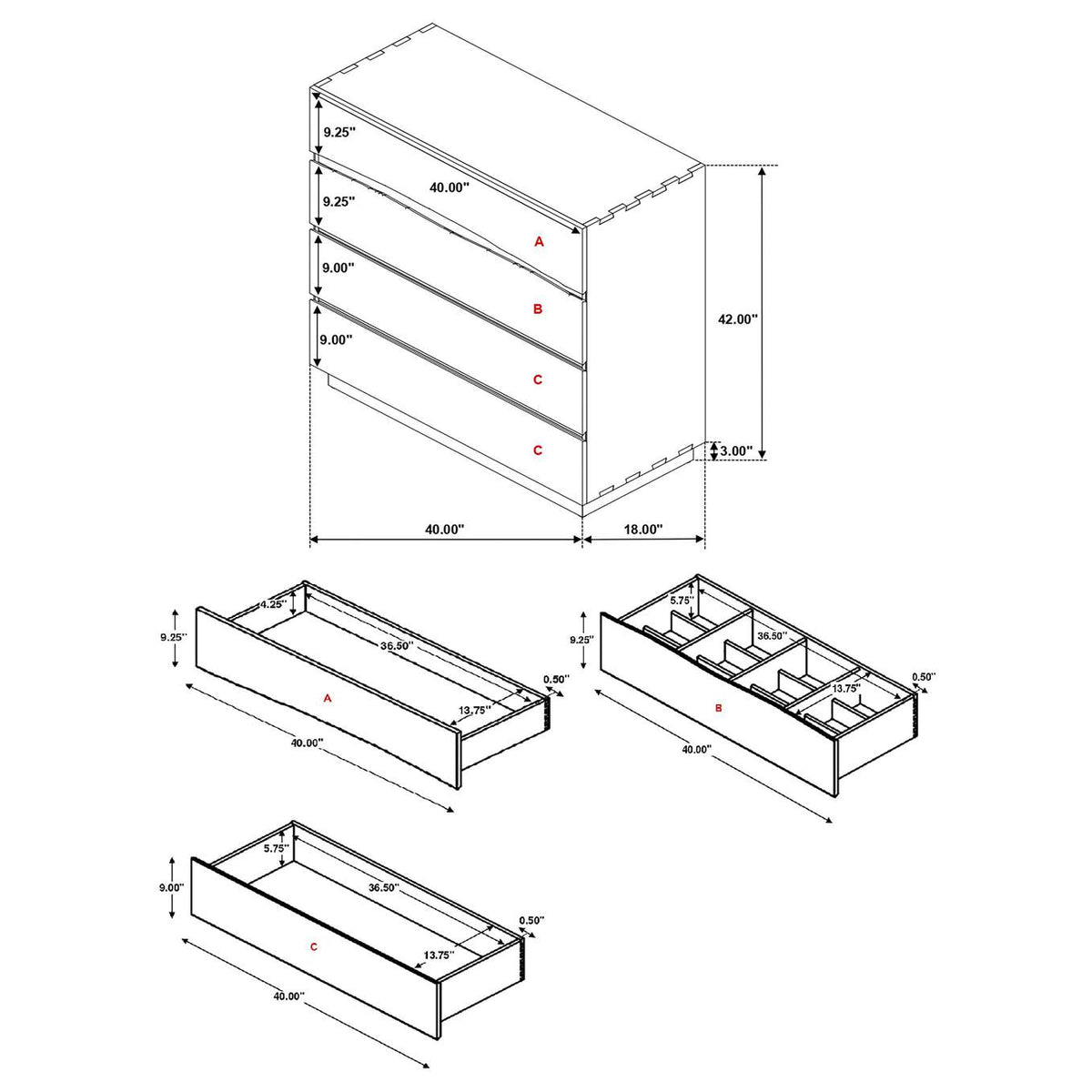 223255 Winslow 4-drawer Bedroom Chest Smokey Walnut