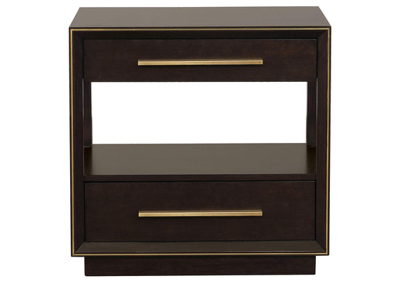 223262 Durango 2-drawer Nightstand Smoked Peppercorn