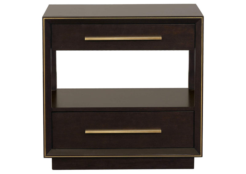 223262 Durango 2-drawer Nightstand Smoked Peppercorn