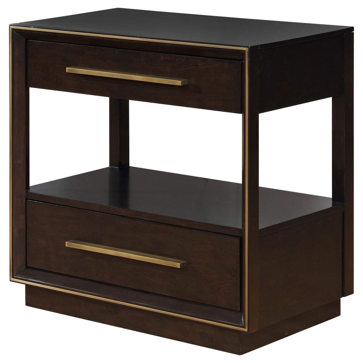 223262 Durango 2-drawer Nightstand Smoked Peppercorn
