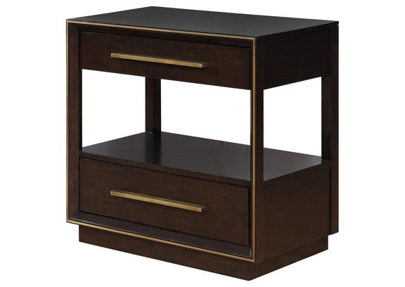 223262 Durango 2-drawer Nightstand Smoked Peppercorn