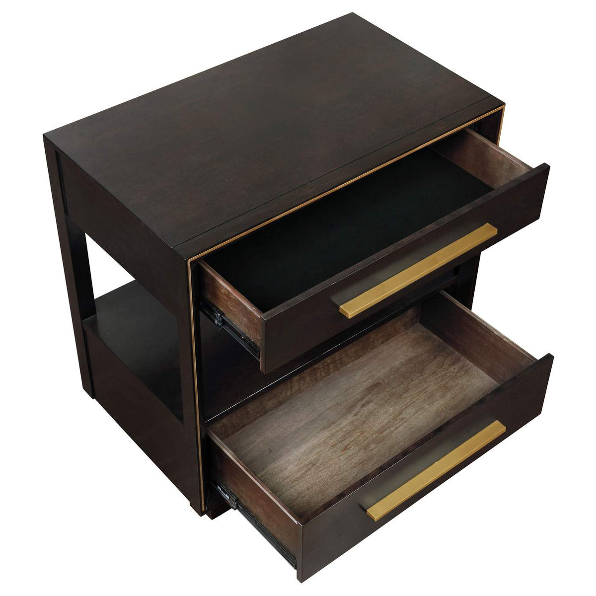 223262 Durango 2-drawer Nightstand Smoked Peppercorn