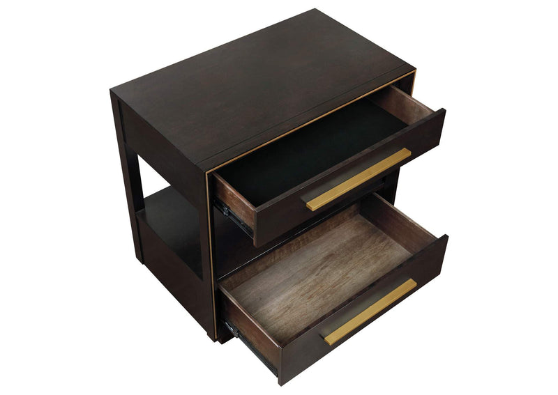 223262 Durango 2-drawer Nightstand Smoked Peppercorn