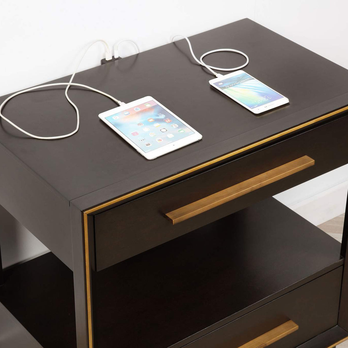 223262 Durango 2-drawer Nightstand Smoked Peppercorn