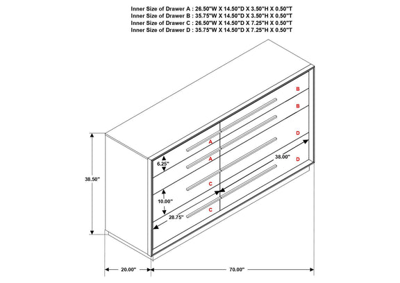 223263 Durango 8-drawer Dresser Smoked Peppercorn