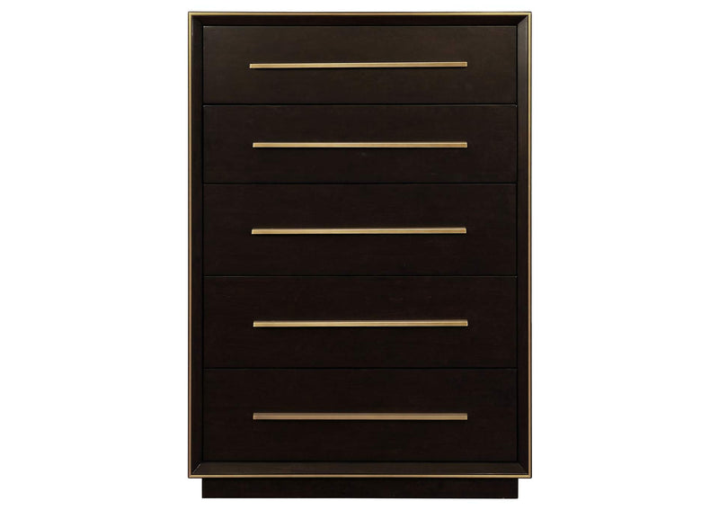 223265 Durango 5-drawer Bedroom Chest Smoked Peppercorn