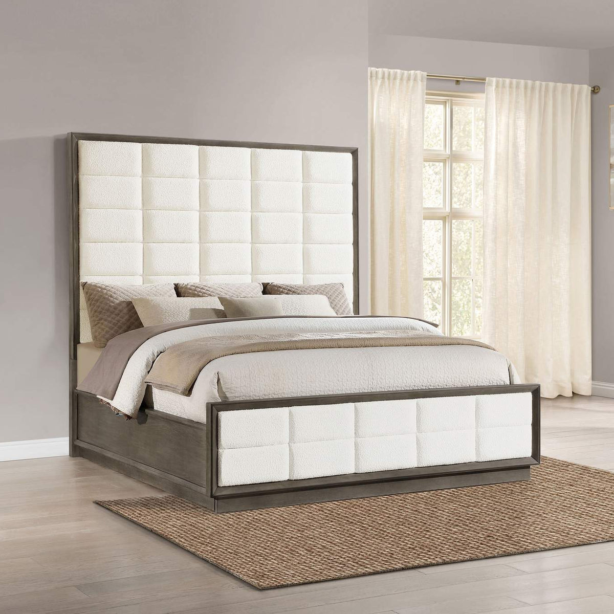 223271KE Durango 80-inch Eastern King Panel Bed Taupe Oak