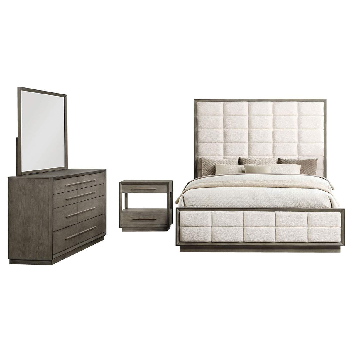 223271KW-S4 Durango 4-piece California King Bedroom Set Taupe Oak