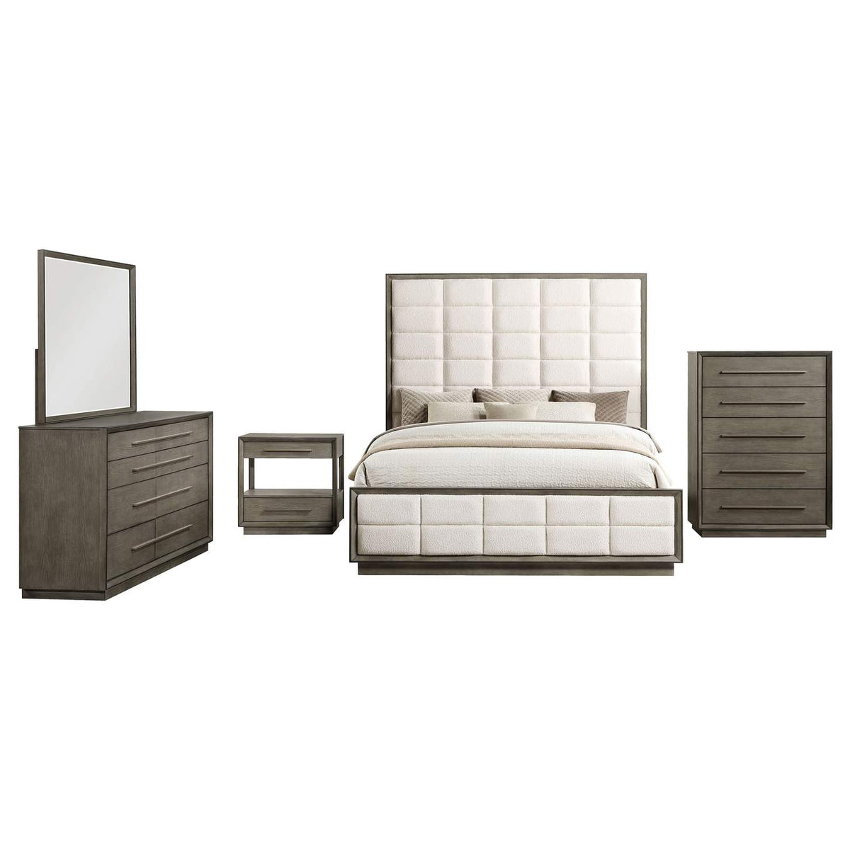 223271KW-S5 Durango 5-piece California King Bedroom Set Taupe Oak