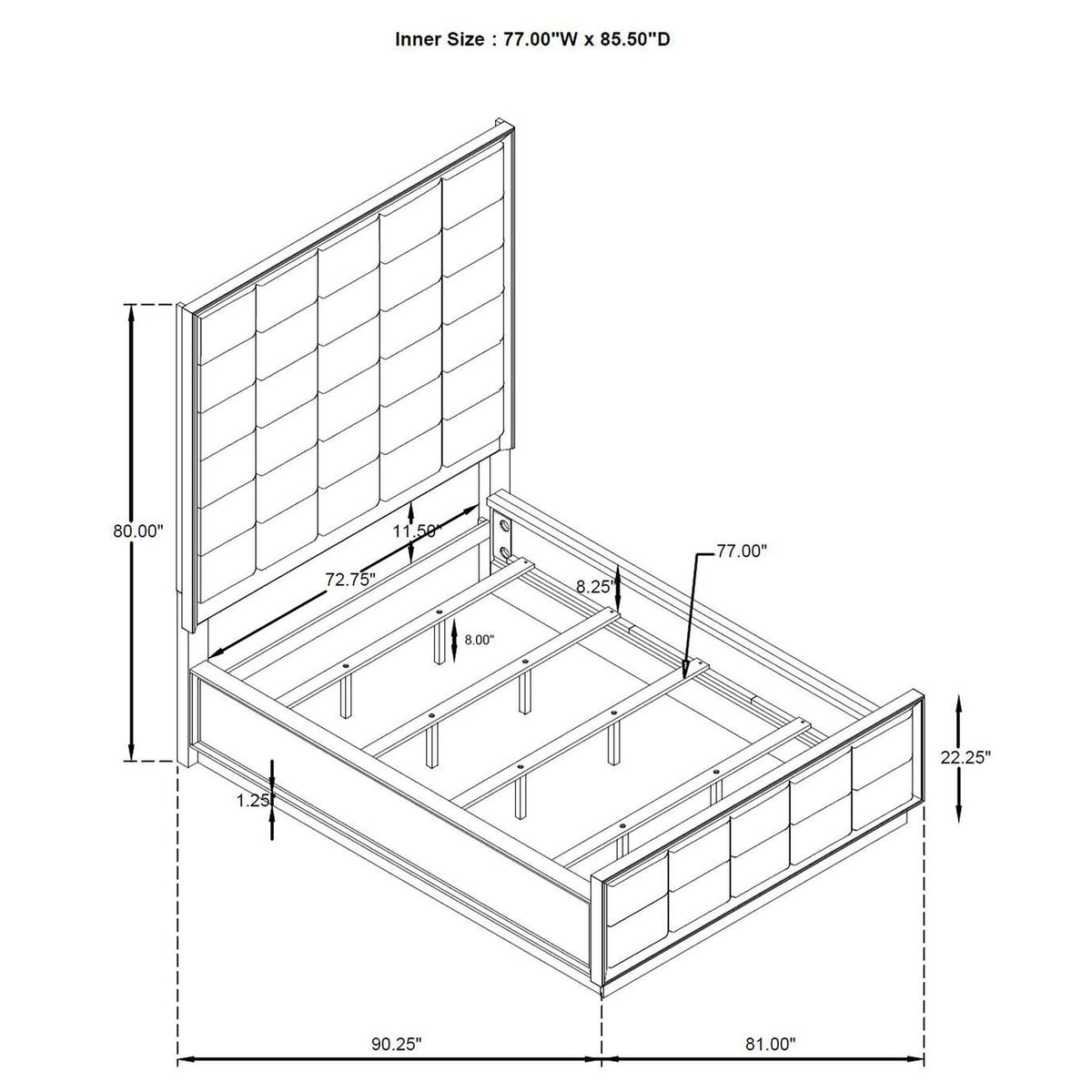 223271KW-S5 Durango 5-piece California King Bedroom Set Taupe Oak