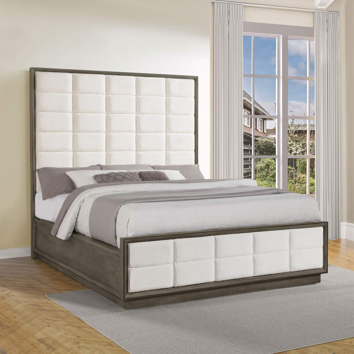 223271KW Durango 80-inch California King Panel Bed Taupe Oak