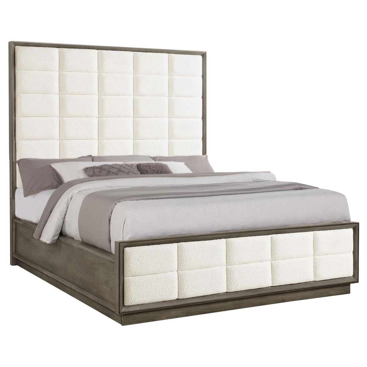 223271KW Durango 80-inch California King Panel Bed Taupe Oak