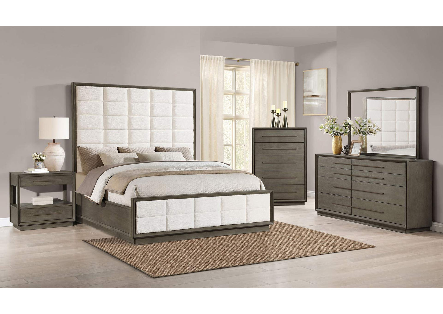 223271Q-S5 Durango 5-piece Queen Bedroom Set Taupe Oak