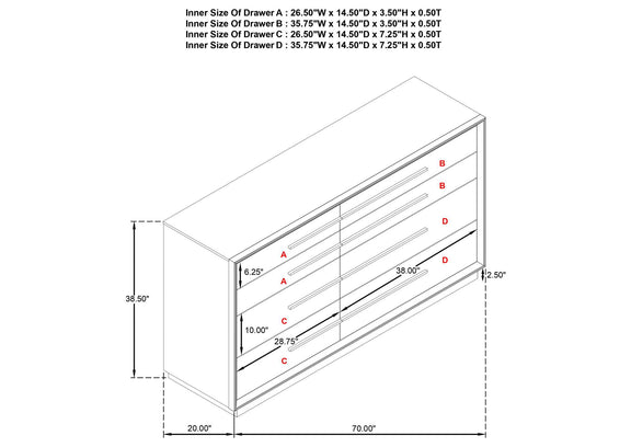 223271Q-S5 Durango 5-piece Queen Bedroom Set Taupe Oak