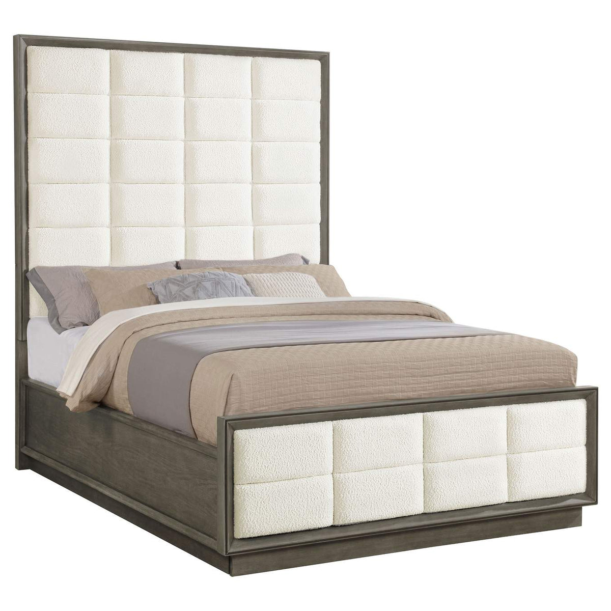 223271Q Durango 80-inch Queen Panel Bed Taupe Oak