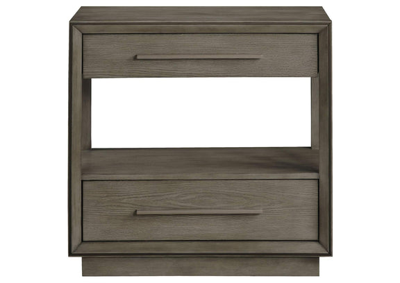223272 Durango 2-drawer Nightstand Bedside Table Taupe Oak