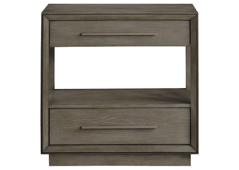 223272 Durango 2-drawer Nightstand Bedside Table Taupe Oak