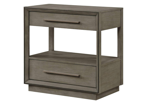 223272 Durango 2-drawer Nightstand Bedside Table Taupe Oak