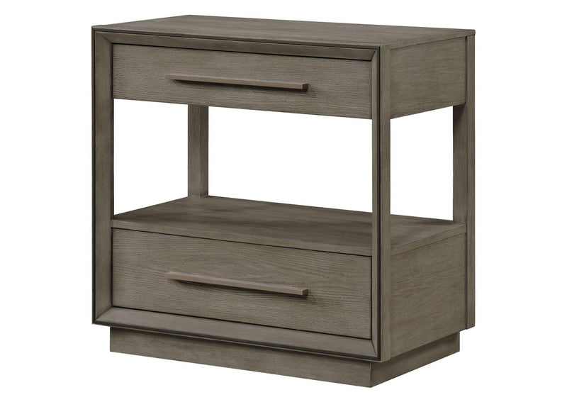 223272 Durango 2-drawer Nightstand Bedside Table Taupe Oak