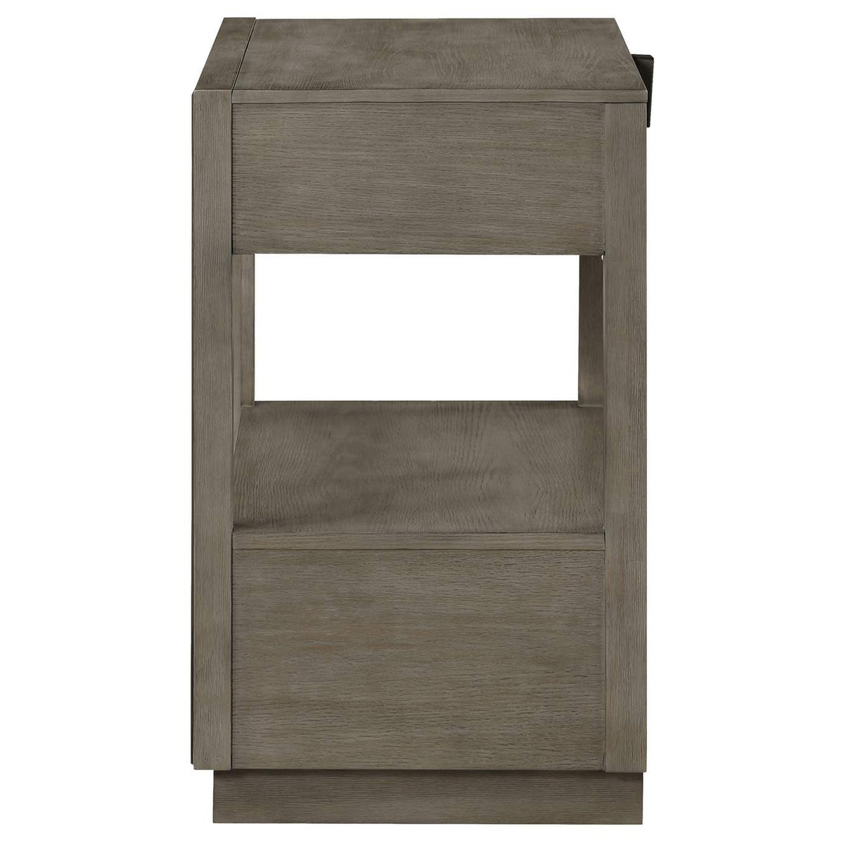 223272 Durango 2-drawer Nightstand Bedside Table Taupe Oak
