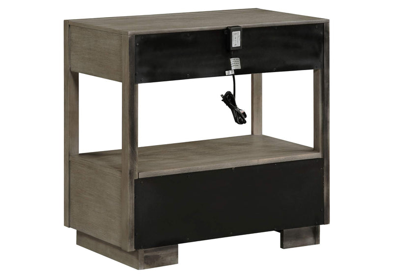 223272 Durango 2-drawer Nightstand Bedside Table Taupe Oak