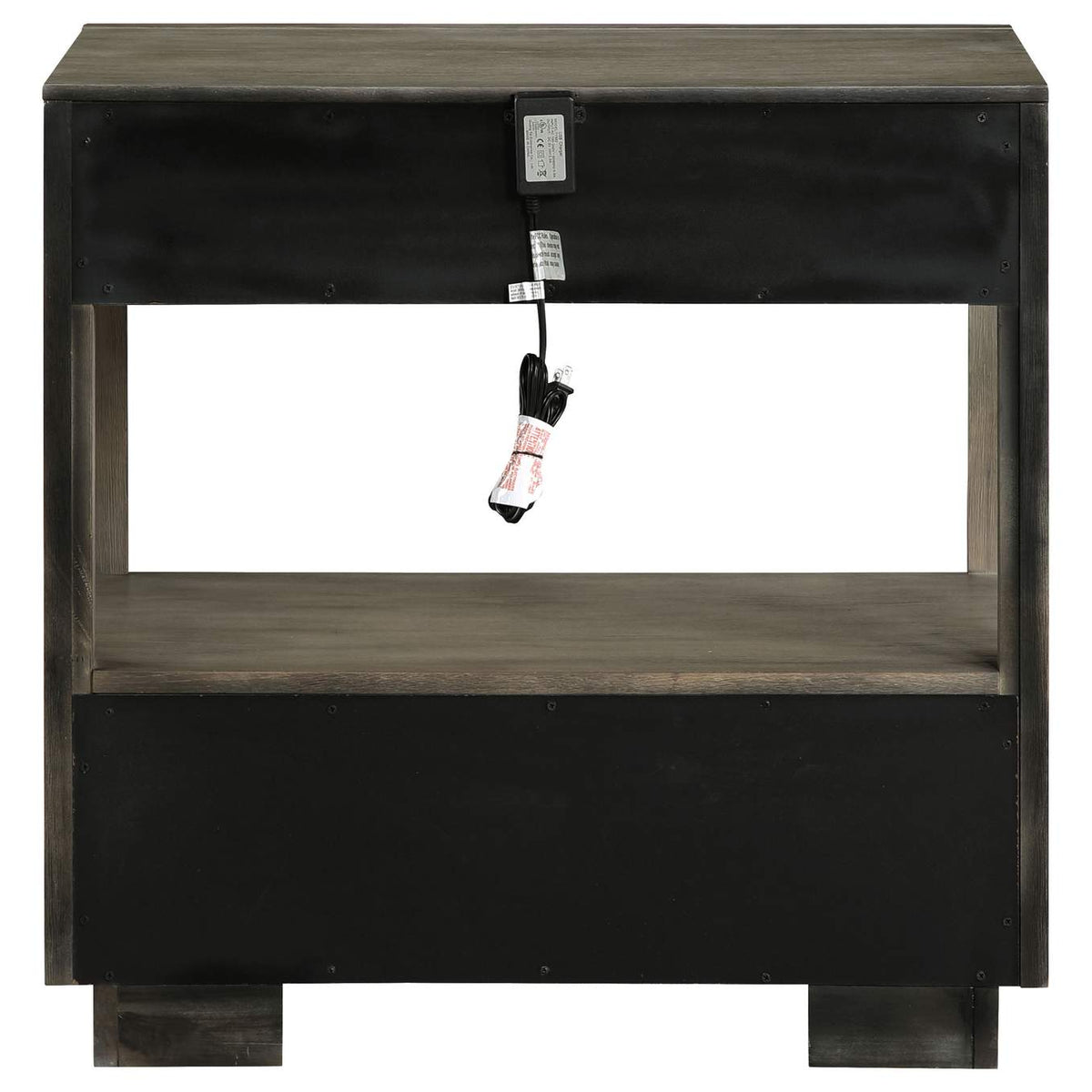 223272 Durango 2-drawer Nightstand Bedside Table Taupe Oak