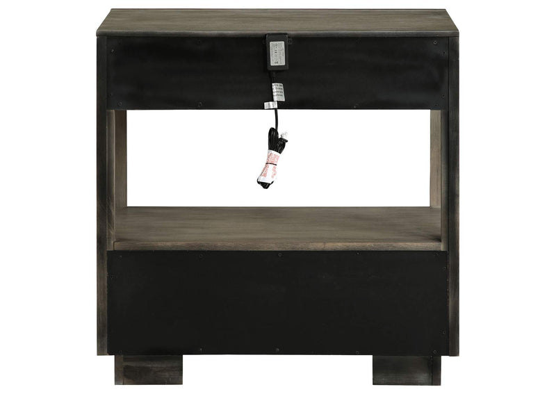 223272 Durango 2-drawer Nightstand Bedside Table Taupe Oak