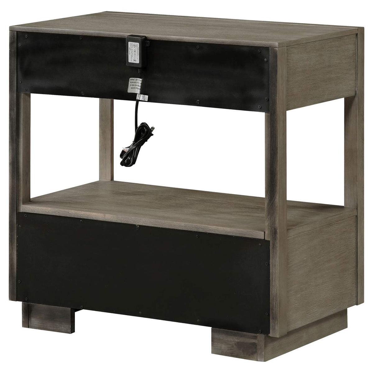 223272 Durango 2-drawer Nightstand Bedside Table Taupe Oak