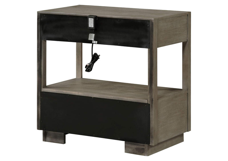 223272 Durango 2-drawer Nightstand Bedside Table Taupe Oak