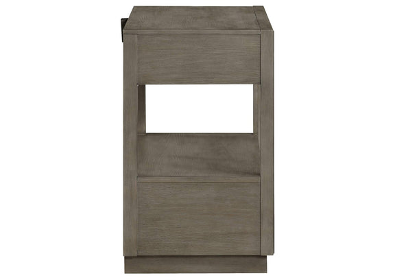 223272 Durango 2-drawer Nightstand Bedside Table Taupe Oak