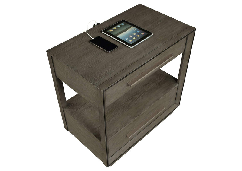 223272 Durango 2-drawer Nightstand Bedside Table Taupe Oak