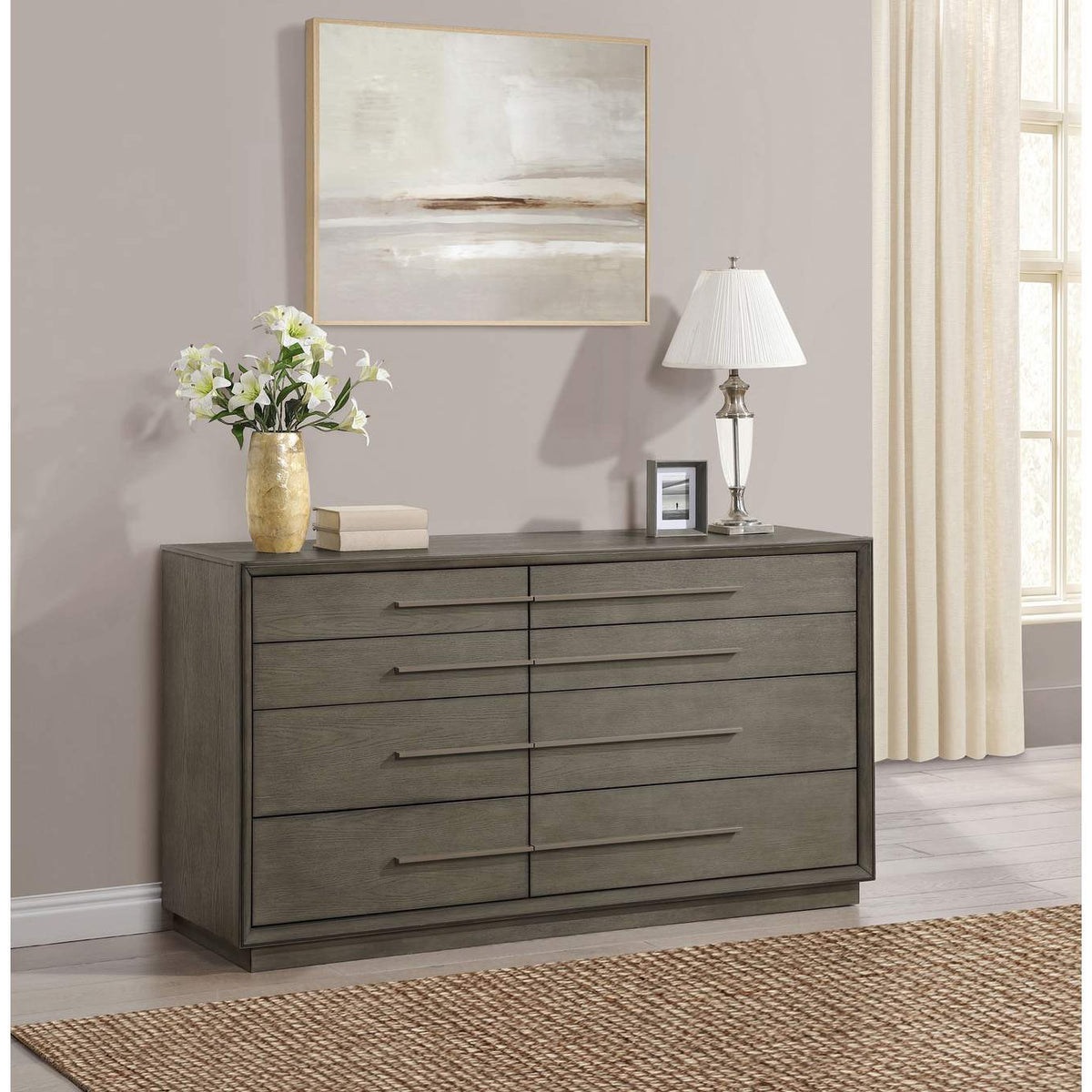 223273 Durango 8-drawer Dresser Taupe Oak