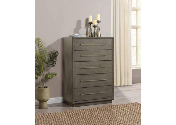 223275 Durango 5-drawer Bedroom Chest Taupe Oak
