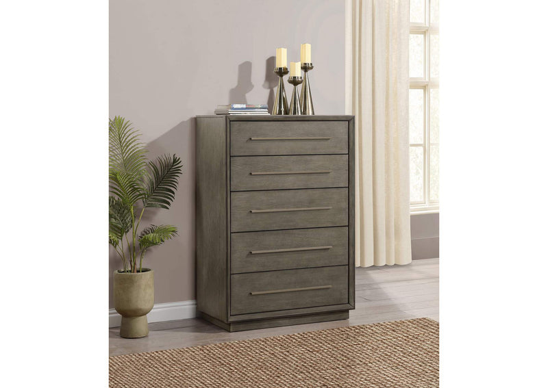 223275 Durango 5-drawer Bedroom Chest Taupe Oak