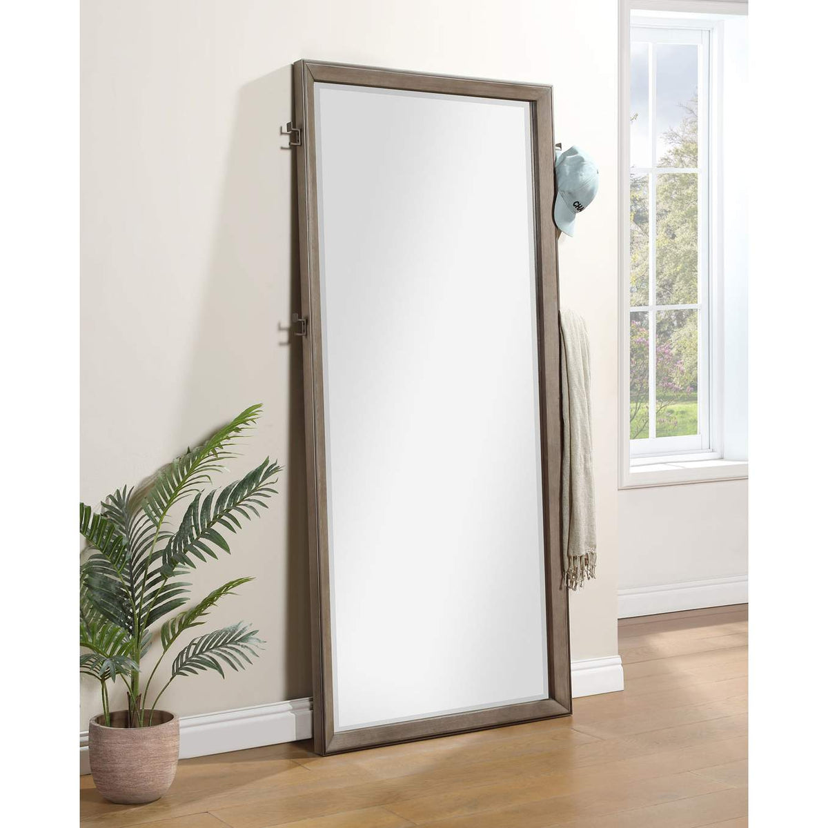 223280 Durango 80-inch Standing Floor Mirror Washed Oak