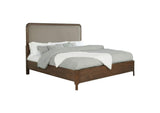 223321KE Maderia 57-inch Upholstered Eastern King Panel Bed Walnut