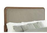 223321KE Maderia 57-inch Upholstered Eastern King Panel Bed Walnut