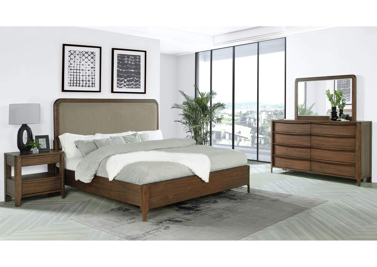 223321KW-S4 Maderia 4-piece California King Bedroom Set Walnut