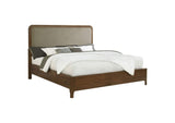 223321KW Maderia 57-inch Upholstered California King Panel Bed Walnut