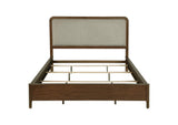 223321KW Maderia 57-inch Upholstered California King Panel Bed Walnut