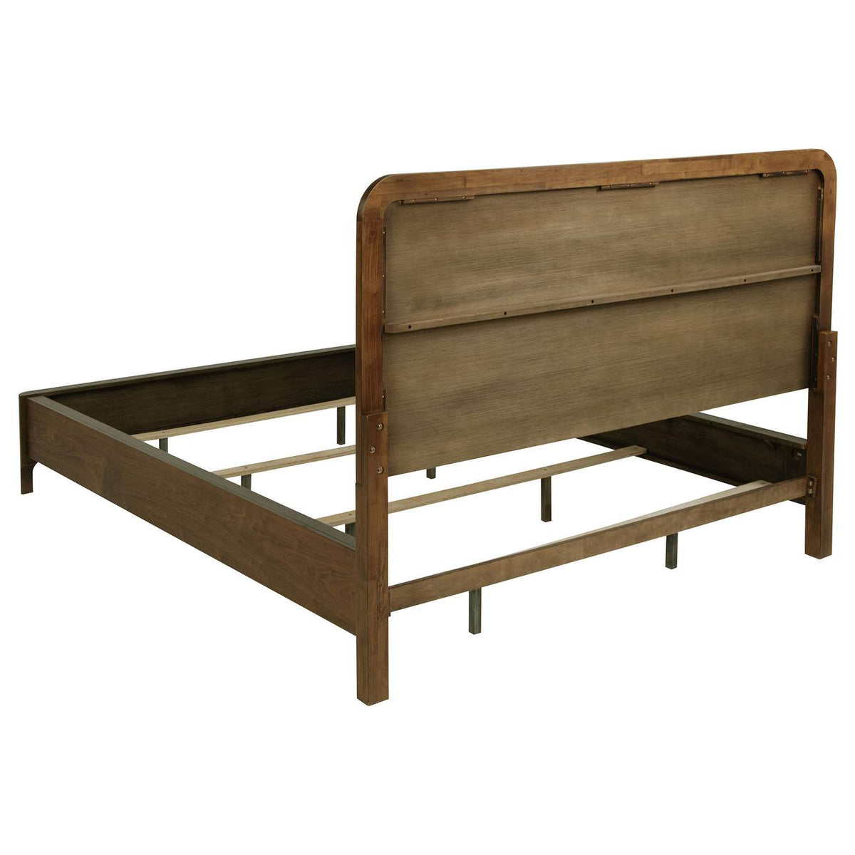 223321KW Maderia 57-inch Upholstered California King Panel Bed Walnut